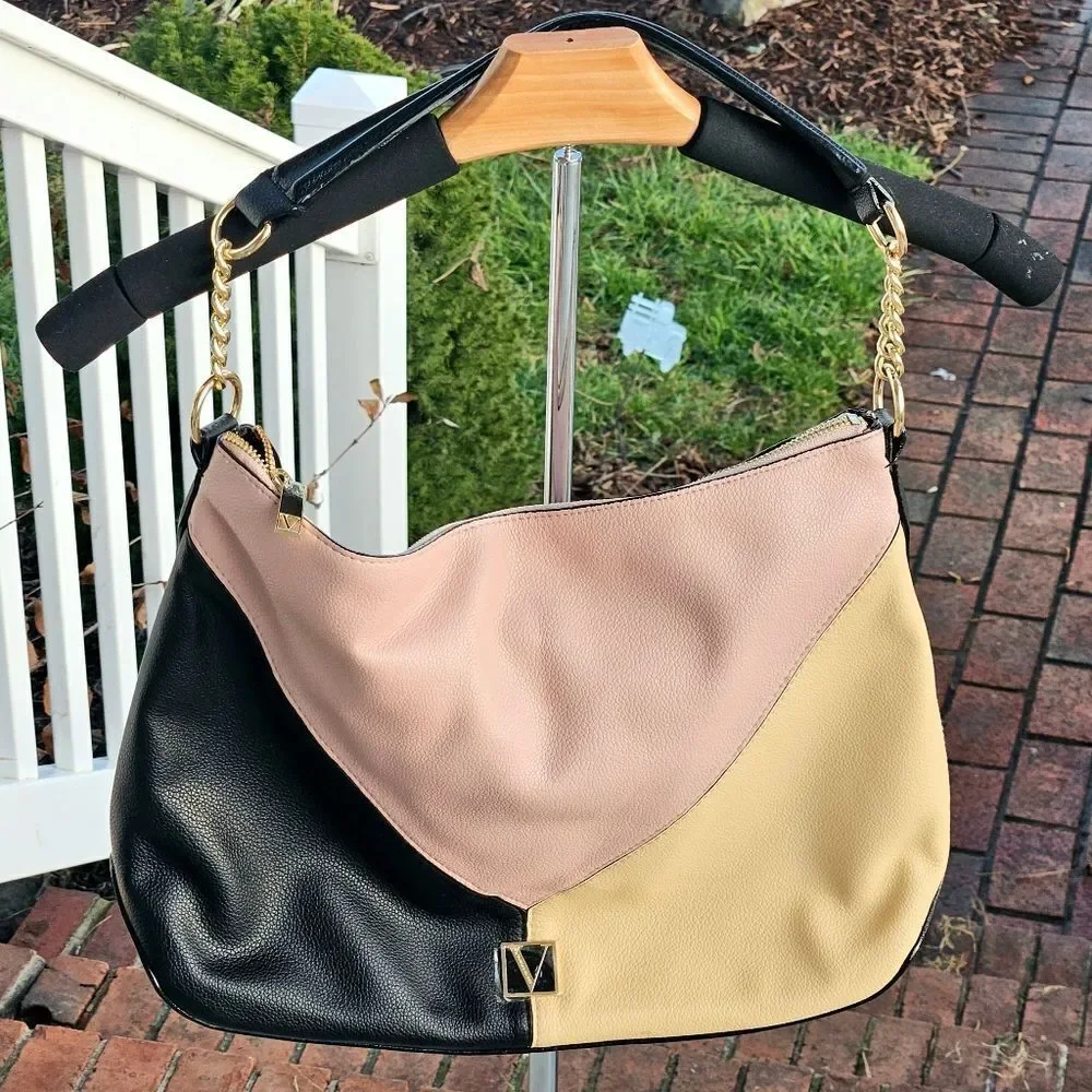 VICTORIA'S SECRET Blush Colorblock HOBO BAG shoulder bag purse Msrp $78 OOS